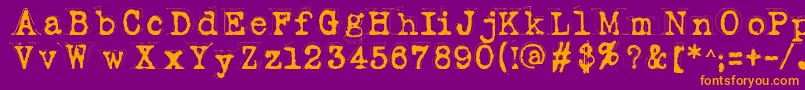 Fluoxetine Font – Orange Fonts on Purple Background