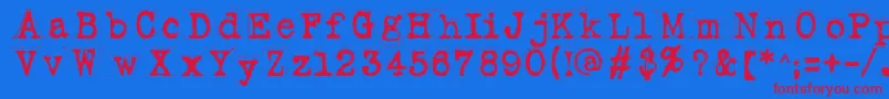 Fluoxetine Font – Red Fonts on Blue Background