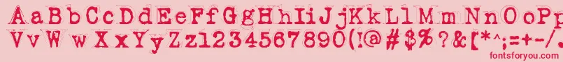 Fluoxetine-Schriftart – Rote Schriften auf rosa Hintergrund