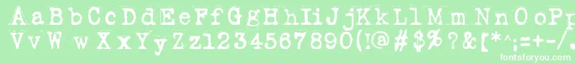 Fluoxetine Font – White Fonts on Green Background