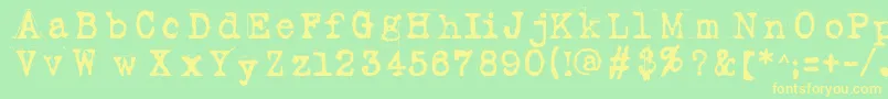 Fluoxetine Font – Yellow Fonts on Green Background