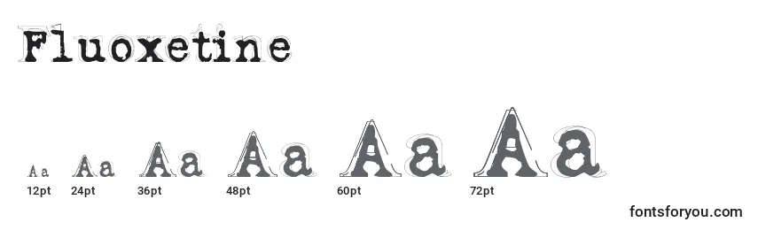 Размеры шрифта Fluoxetine
