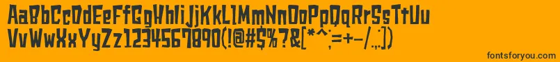 Shears Font – Black Fonts on Orange Background