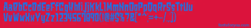 Shears Font – Blue Fonts on Red Background