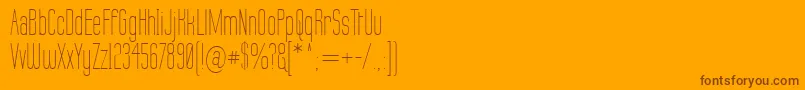LabtopThin Font – Brown Fonts on Orange Background