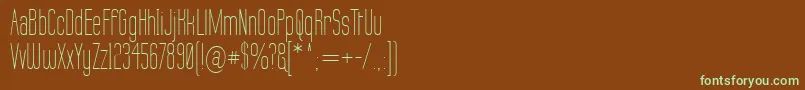 Шрифт LabtopThin – зелёные шрифты на коричневом фоне