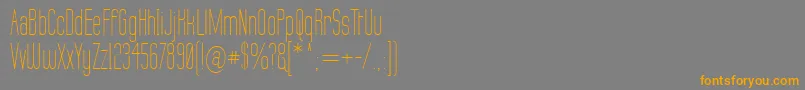 LabtopThin Font – Orange Fonts on Gray Background