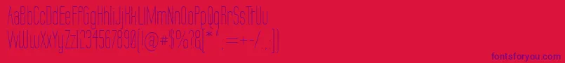 LabtopThin Font – Purple Fonts on Red Background