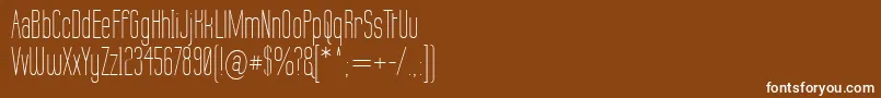 Шрифт LabtopThin – белые шрифты на коричневом фоне