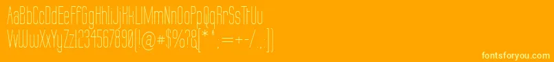 LabtopThin Font – Yellow Fonts on Orange Background
