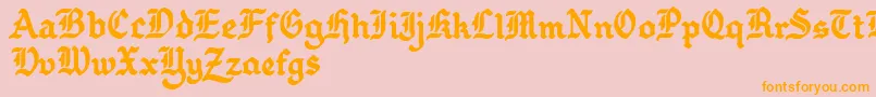 Gothballcrap Font – Orange Fonts on Pink Background