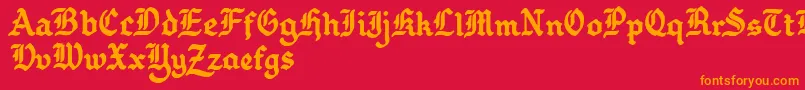Gothballcrap Font – Orange Fonts on Red Background