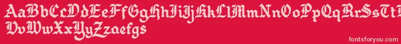 Gothballcrap Font – Pink Fonts on Red Background