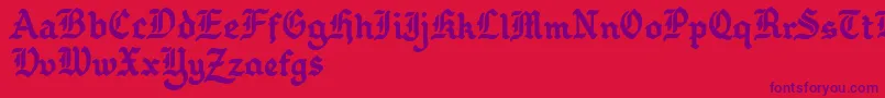 Gothballcrap Font – Purple Fonts on Red Background
