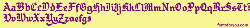 Gothballcrap Font – Purple Fonts on Yellow Background