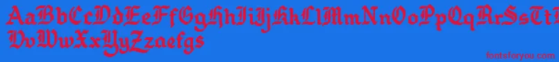 Gothballcrap Font – Red Fonts on Blue Background
