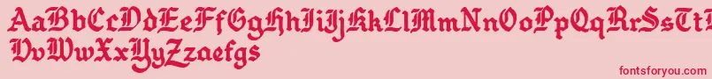 Gothballcrap Font – Red Fonts on Pink Background