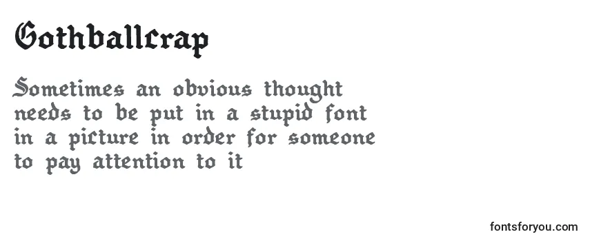 Gothballcrap Font