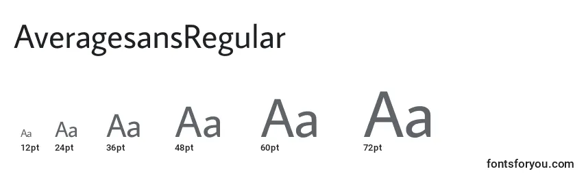 Размеры шрифта AveragesansRegular