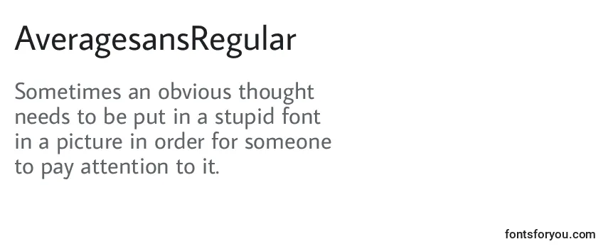Review of the AveragesansRegular Font