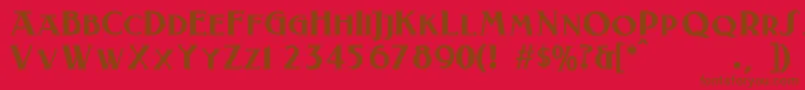 LaconickNormala Font – Brown Fonts on Red Background