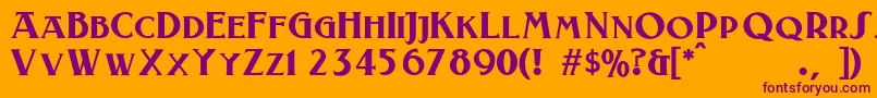 LaconickNormala Font – Purple Fonts on Orange Background