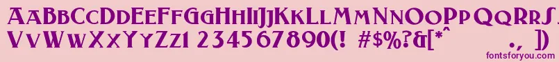 LaconickNormala Font – Purple Fonts on Pink Background