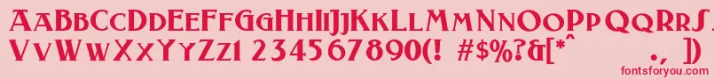 LaconickNormala Font – Red Fonts on Pink Background