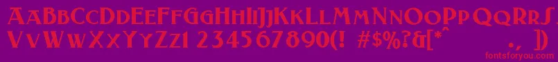 LaconickNormala Font – Red Fonts on Purple Background