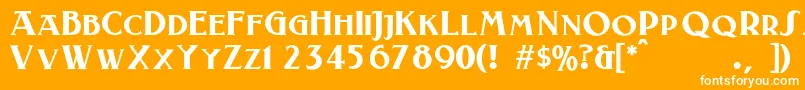 フォントLaconickNormala – オレンジの背景に白い文字