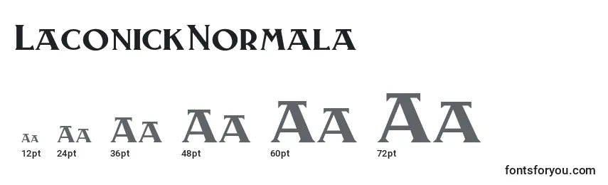 Размеры шрифта LaconickNormala