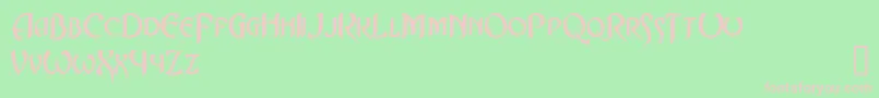 Asrafel Font – Pink Fonts on Green Background