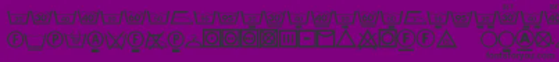 TextileLhPiTwo Font – Black Fonts on Purple Background