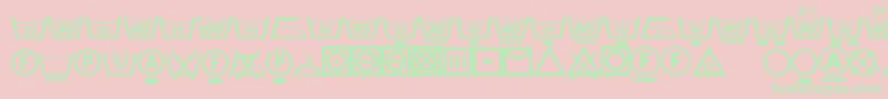 TextileLhPiTwo Font – Green Fonts on Pink Background