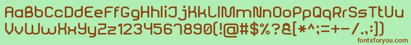 RoundedSansSerif7 Font – Brown Fonts on Green Background