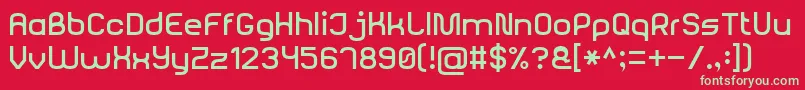 フォントRoundedSansSerif7 – 赤い背景に緑の文字