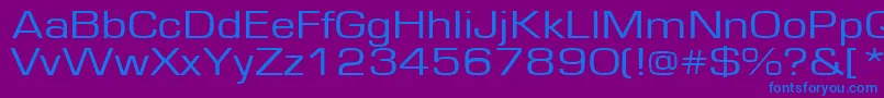 Europe125n Font – Blue Fonts on Purple Background