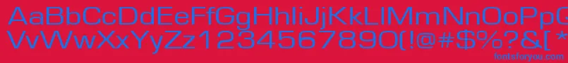 Europe125n Font – Blue Fonts on Red Background