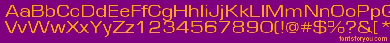 Europe125n Font – Orange Fonts on Purple Background