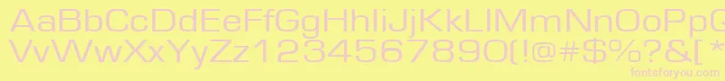 Europe125n Font – Pink Fonts on Yellow Background