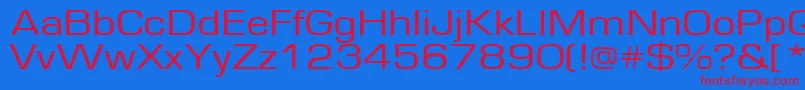 Шрифт Europe125n – красные шрифты на синем фоне