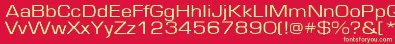 Europe125n Font – Yellow Fonts on Red Background