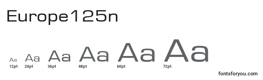 Europe125n Font Sizes