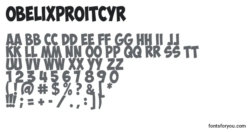 ObelixproitCyr Font – alphabet, numbers, special characters