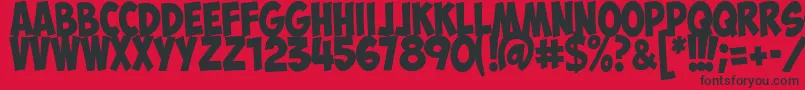 ObelixproitCyr Font – Black Fonts on Red Background