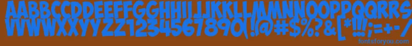 ObelixproitCyr Font – Blue Fonts on Brown Background