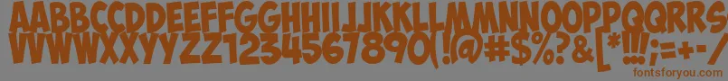 ObelixproitCyr Font – Brown Fonts on Gray Background