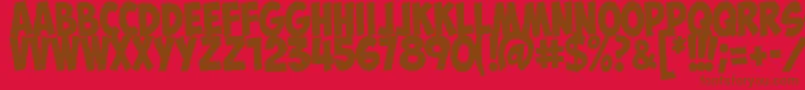 ObelixproitCyr Font – Brown Fonts on Red Background