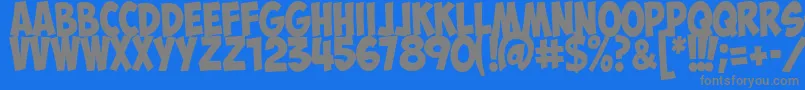 ObelixproitCyr Font – Gray Fonts on Blue Background