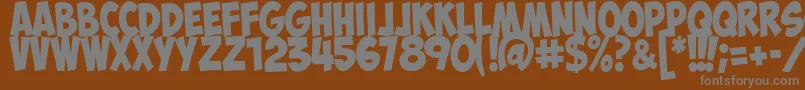 ObelixproitCyr Font – Gray Fonts on Brown Background